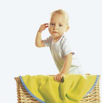 Baby in a basket