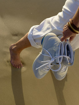walking in the sea shore